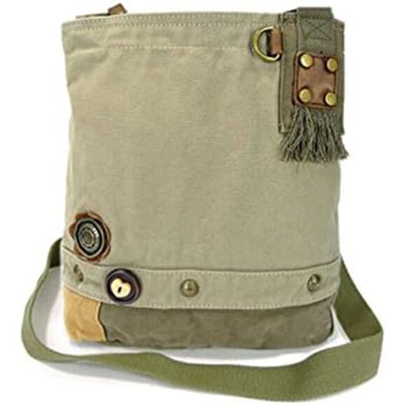 Chala Cotton Canvas Patch Crossbody Bag Purse - Hedgehog, Sand NWT - Picture 9 of 9